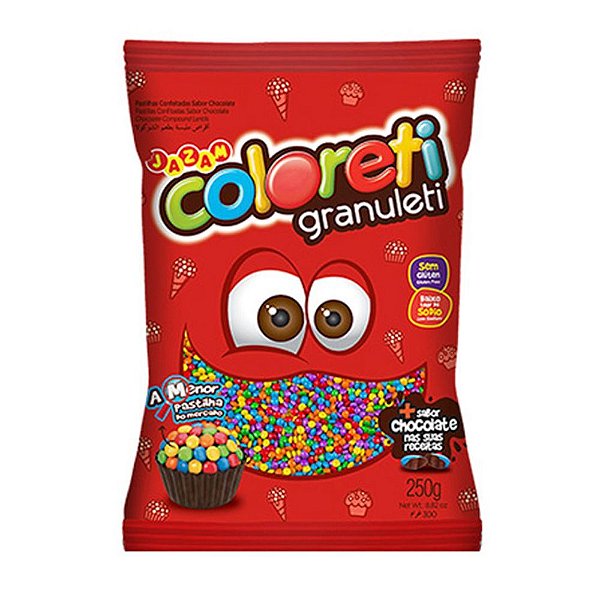 COLORETI GRANULETI CHOCOLATE COLORIDO 250G - JAZAM