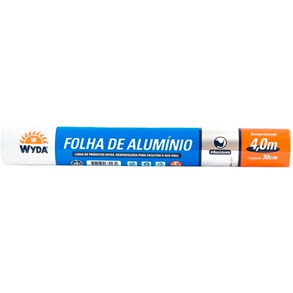 FOLHA DE ALUMÍNIO 4M 30CM - 1 UNIDADE - WYDA