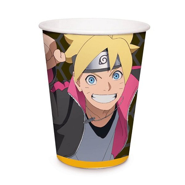 COPO DE PAPEL FESTA BORUTO 240ML - 8 UNIDADES - CROMUS