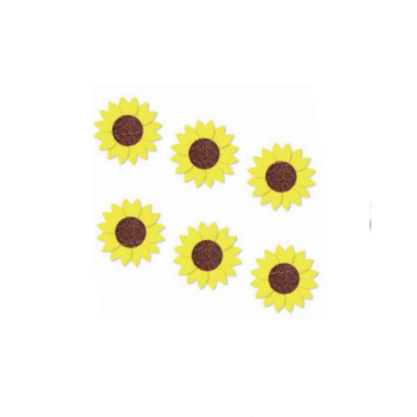 MINI APLIQUE GIRASSOL GLITTER - 12 UNIDADES - GRINFEST