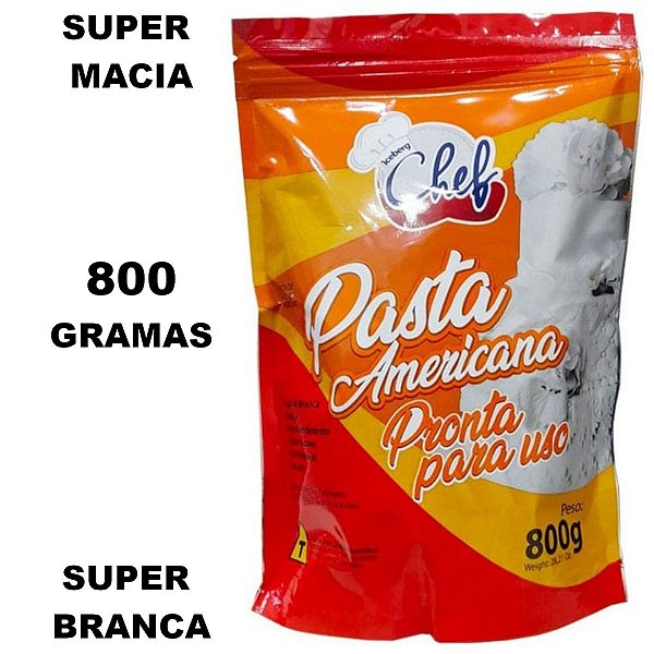 2 PASTA AMERICANA BRANCA ICEBERG CHEF 800G BOLO DOCES