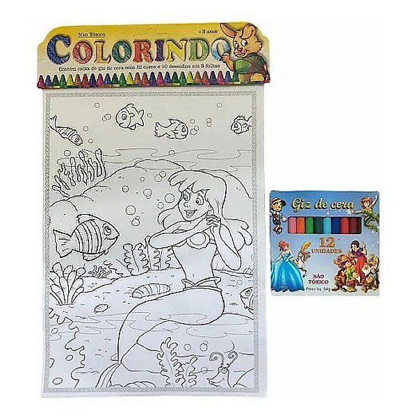 KIT COM 10 DESENHOS PARA COLORIR MENINA