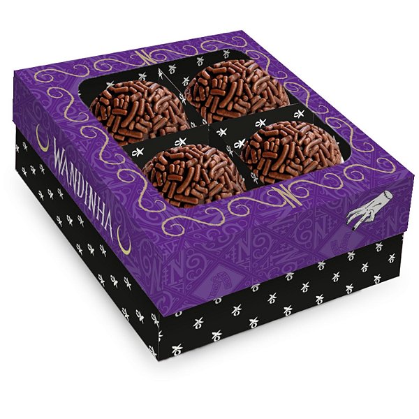 CAIXA 4 BOMBONS C/ VISOR FESTA WANDINHA - FESTCOLOR