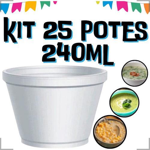 25 Pote Isopor Térmico Cumbuca  Para Caldo Festa Junina