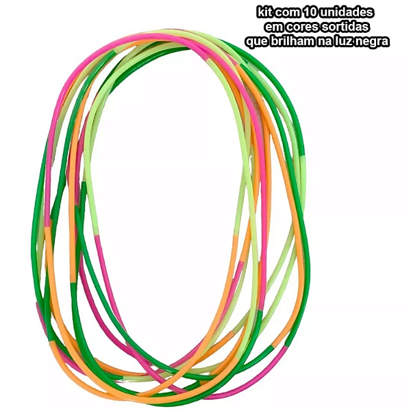 COLAR NEON LUZ NEGRA C/10 RASUL