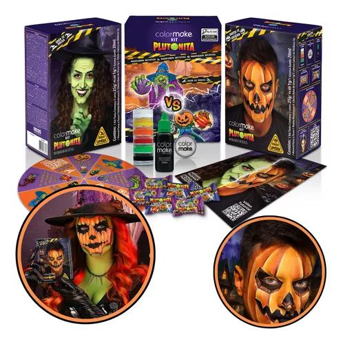 KIT PLUTONITA KIT MAQUIAGEM ASSUSTADORA BRUXA HALLOWEEN ARTÍSTICA