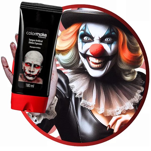 Sangue Falso Fake Efeito Coagulado 180ml Profissional Maquiagem Halloween Decoração