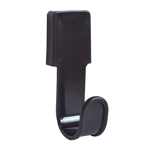 GANCHO DE PAREDE MULTIUSO COM FITA ADESIVA ARQPLAST PRETO