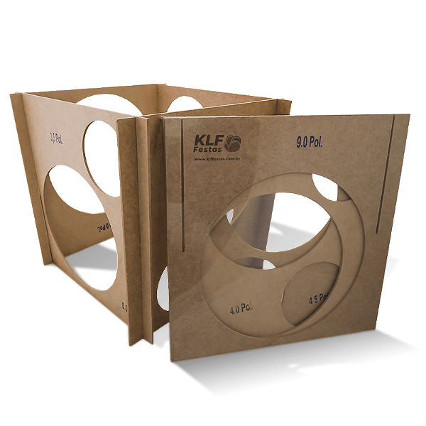 MEDIDOR DE BALÕES, BEXIGAS, BOLAS BALÃO MDF MEDIDAS 3,5 A 9,0