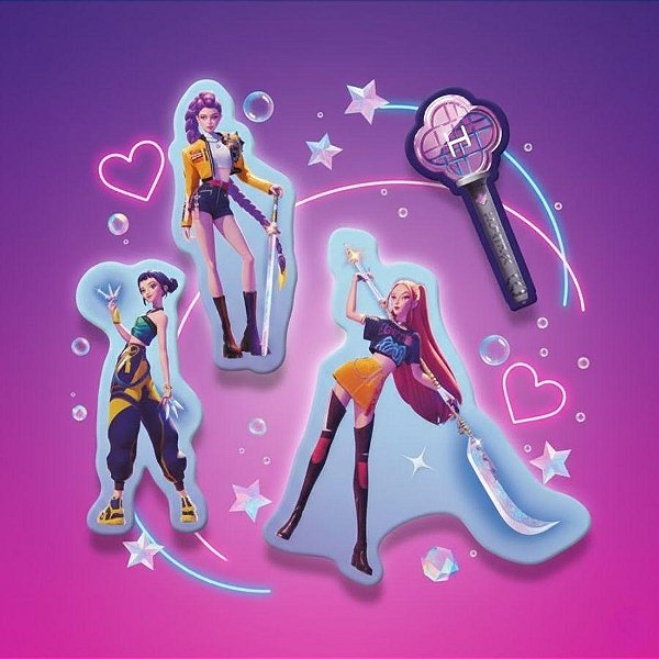 MINI PERSONAGENS DECORATIVOS GUERREIRAS DO K-POP