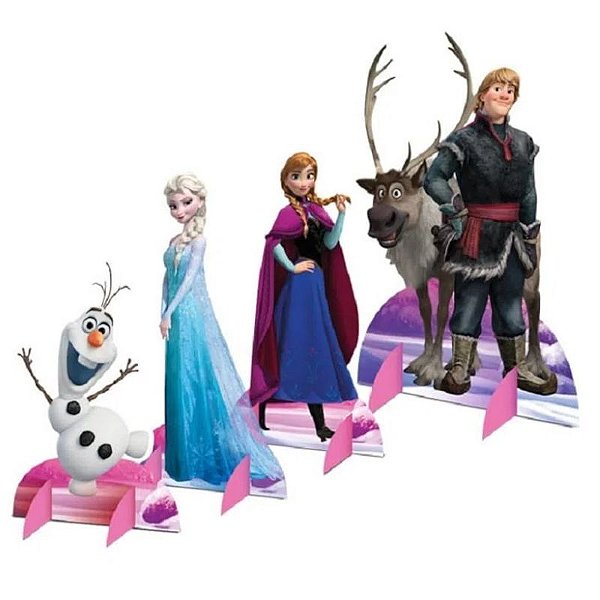 DECORAÇÃO DE MESA  FESTA FROZEN - CONTÉM 08 UNIDADES - REGINA FESTAS