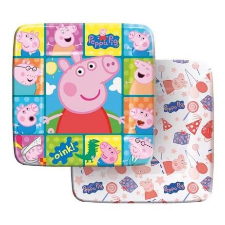 PRATO FESTA PEPPA PIG 18CM - 8 UNIDADES - REGINA FESTAS