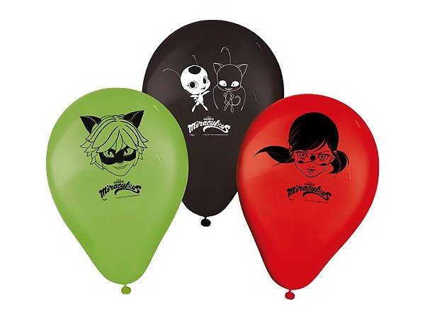 BALÃO FESTA MIRACULOUS - 25 UNIDADES - REGINA