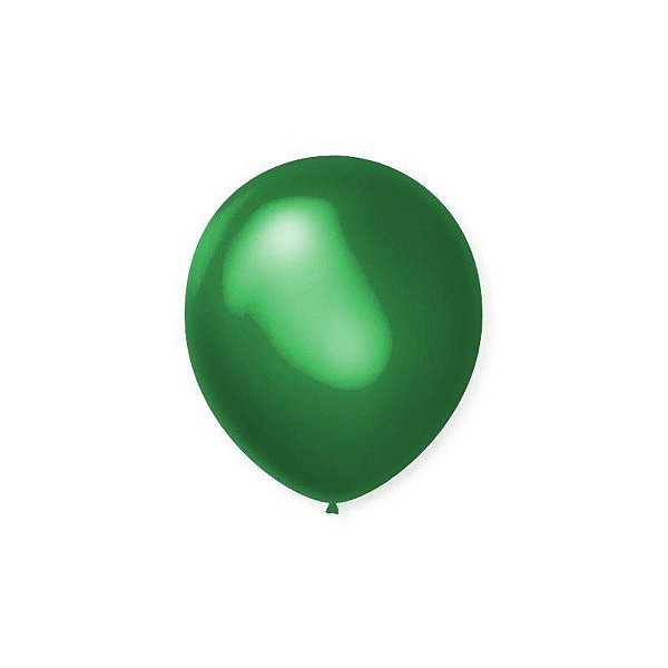 BALÃO DE FESTA LÁEX  7'' 18CM - CINTILANTE VERDE - 50 UNIDADES - SÃO ROQUE