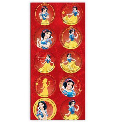 ADESIVO DECORATIVO REDONDO - BRANCA DE NEVE NEW - 03 CARTELAS - REGINA FESTAS