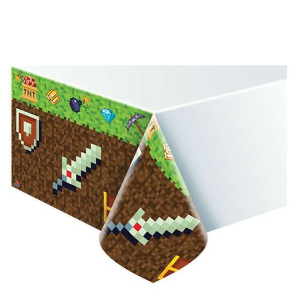 TOALHA DE MESA GRANDE FESTA MINECRAFT - JUNCO FESTAS