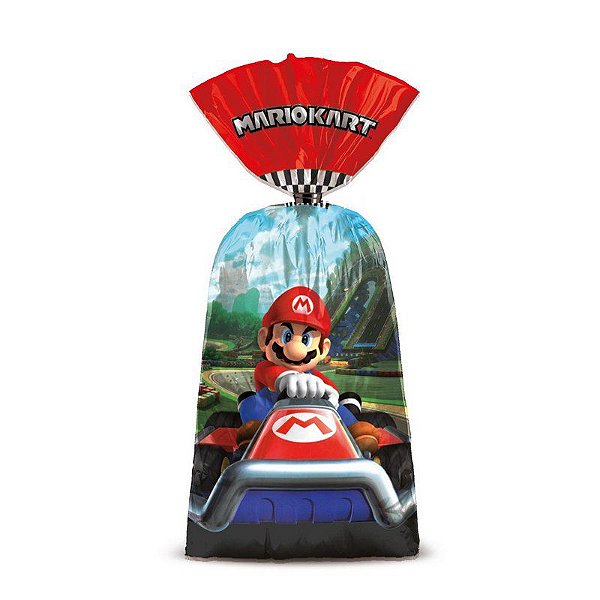 SACOLINHA P LEMBRANCINHA FESTA MARIO KART - 8 UNIDADES - CROMUS