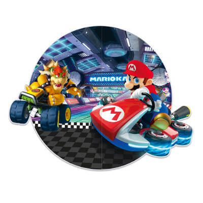 PAINEL REDONDO 4 LAMINAS FESTA MARIO KART - CONTÉM 1 UNIDADE - CROMUS