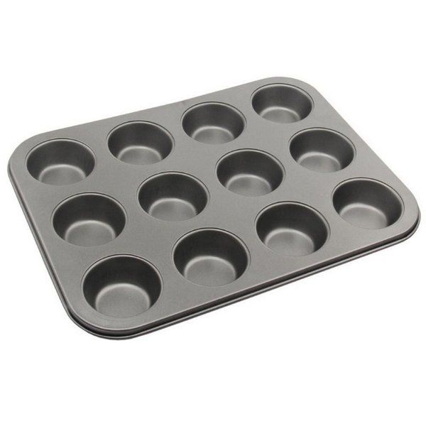 FORMA ANTIADERENTE PARA CUPCAKE COM 12 CAVIDADES - DE ALUMINIO - 123UTIL