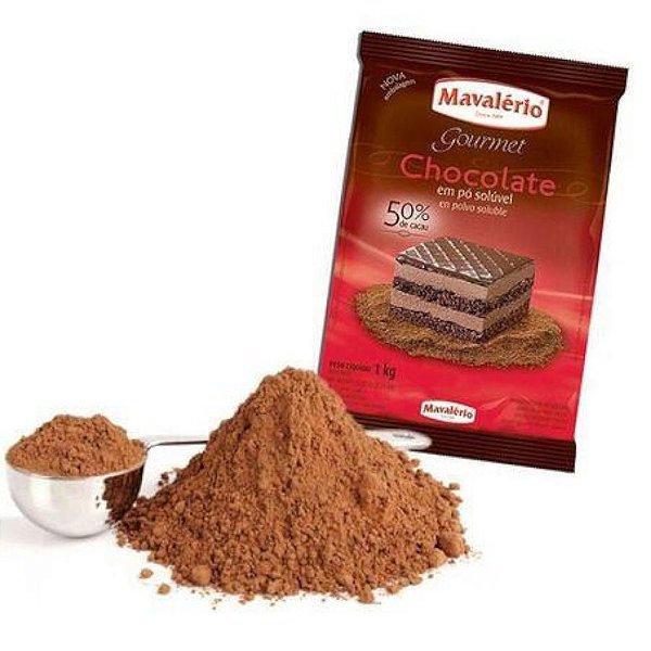 CHOCOLATE EM PÓ SOLUVEL 50%CACAU  - CONTÉM 200G - MAVALÉRIO