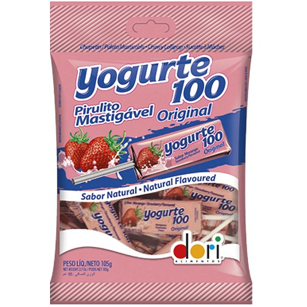 PIRULITO YOGURTE100 MASTIGÁVEL - 105G - DORI ALIMENTOS