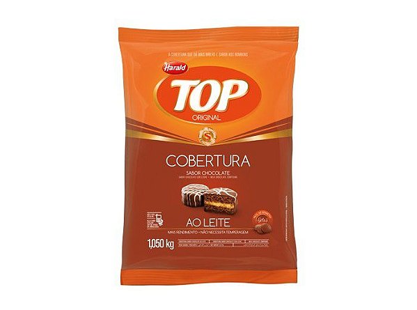 COBERTURA DE CHOCOLATE AO LEITE TOP - GOTAS 1,010KG HARALD