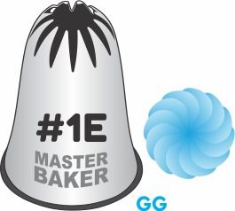 BICO DE CONFEITAR INOX PITANGA FLOR #1E TAM GG COD 2221 UN MASTER BAKER