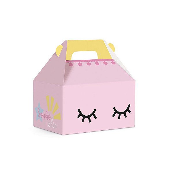 CAIXA MALETA KIDS FESTA PEDACINHO DO CÉU ROSA 12X8X12CM - 10 UNIDADES - CROMUS