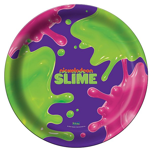 PRATO DESCARTÁVEL SLIME 08 UNIDADES - FESTCOLOR