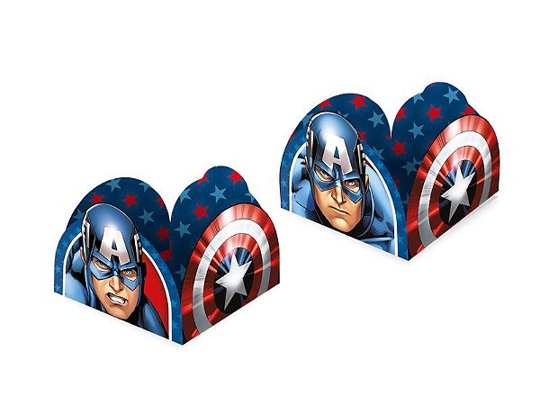 PORTA FORMINHA CAPITÃO AMÉRICA - 50 UNIDADES - REGINA FESTAS