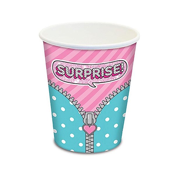 COPO DE PAPEL DESCARTÁVEL FESTA BONECA LOL SURPRISE - 180ML - 08 UNIDADES - JUNCO