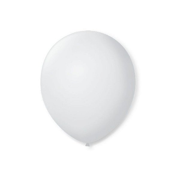 BALÃO DE FESTA LATEX 7'' 18CM - BRANCO POLAR - 50 UNIDADES - SÃO ROQUE