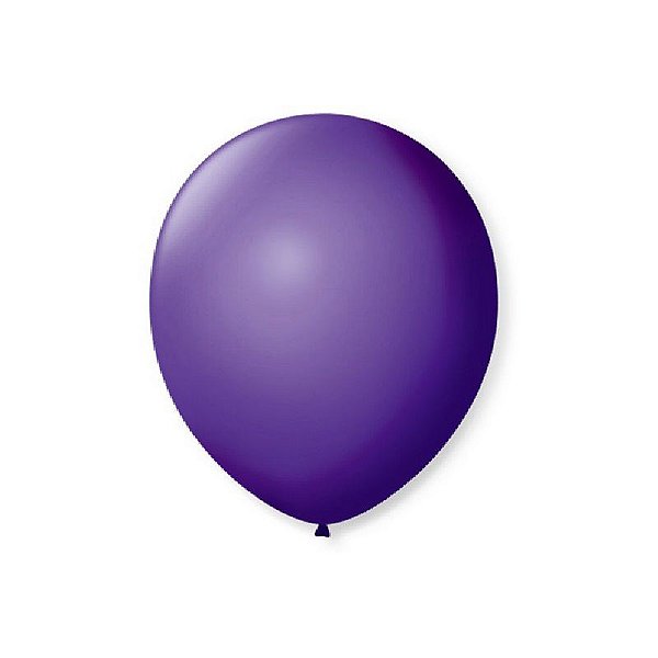 BALÃO DE FESTA LATEX 7'' 18CM - ROXO UVA - 50 UNIDADES - SÃO ROQUE