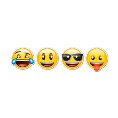 MÁSCARAS DECORATIVA FESTA EMOJI 08 UNIDADES - FESTCOLOR