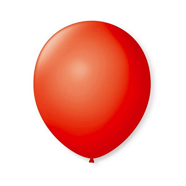 BALÃO DE FESTA LATEX 9'' 23CM - VERMELHO QUENTE - 50 UNIDADES - SÃO ROQUE