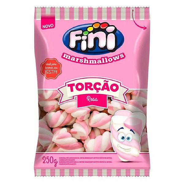 MARSHMALLOW TORÇÃO ROSA  250G FINI