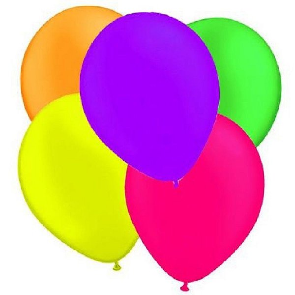 BALÃO DE FESTA NEON 9'' 23CM - SORTIDO - 25 UNIDADES - SÃO ROQUE