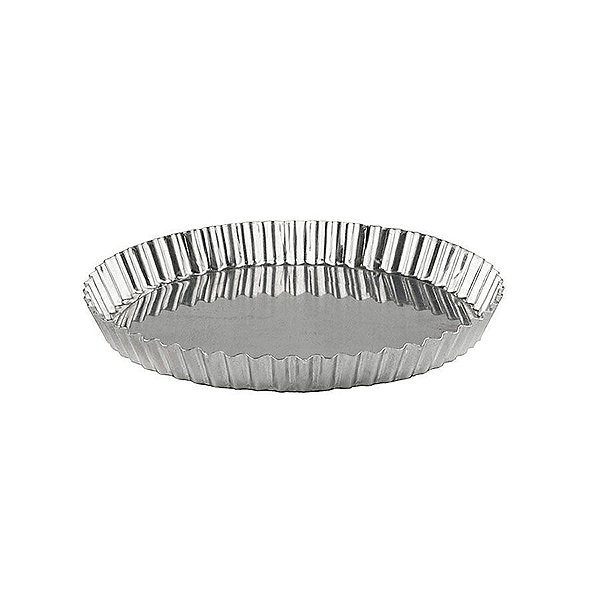 FORMA TORTA MAÇÃ CRESPA FUNDO FIXO 23CM DE ALUMÍNIO - HERMANN