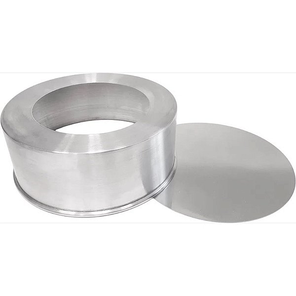 FORMA REDONDA FUNDO FALSO 25X12 -  ALUMINIO - UNIDADE - FO206 - RS ACESSÓRIOS
