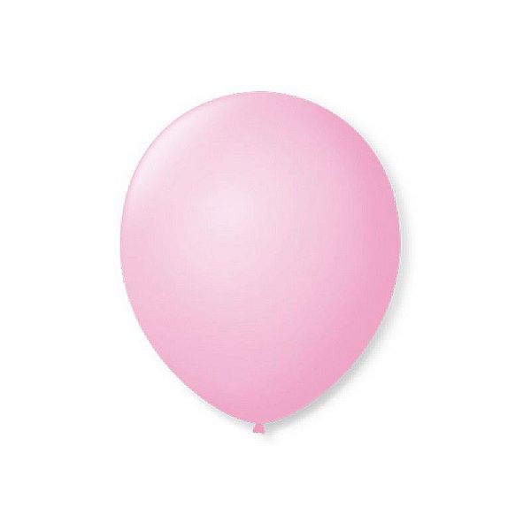 BALÃO DE FESTA LATEX 7'' 18CM - ROSA BABY - 50 UNIDADES - SÃO ROQUE