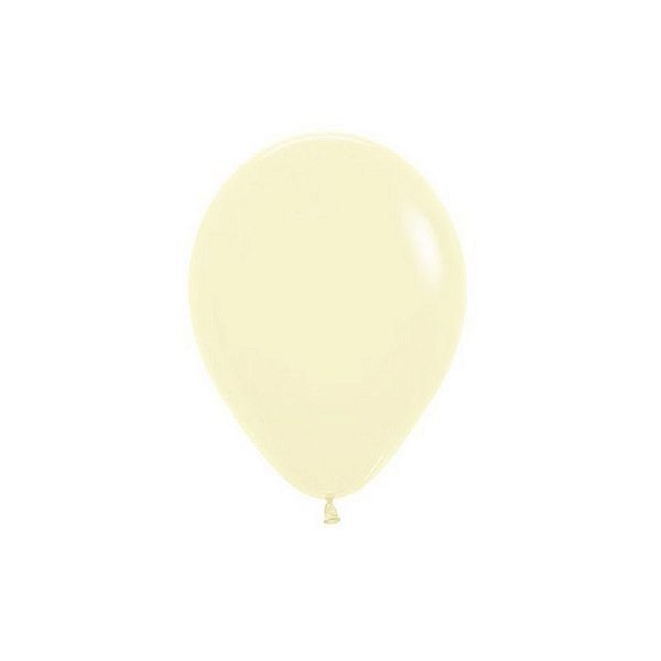 BALÃO DE FESTA LATEX R5'' 13CM - AMARELO PASTEL MATTE - 50 UNIDADES - SEMPERTEX CROMUS