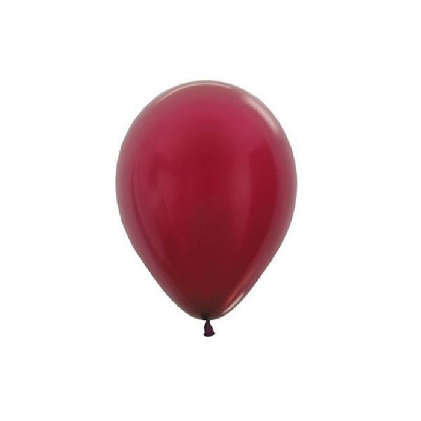 BALÃO DE FESTA LATEX R5'' 13CM - BORDÔ METAL - 50 UNIDADES - SEMPERTEX CROMUS