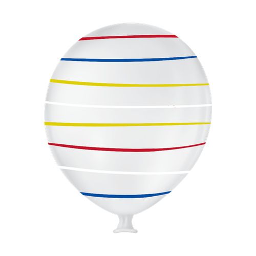 BALÃO GIGANTE EM LATEX 25'' 64CM - ARCO ÍRIS FORMATO GIGANTE BRANCO POLAR - 01 UNIDADE - SÃO ROQUE