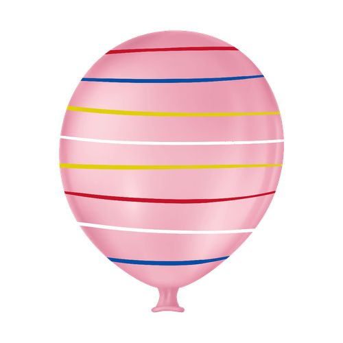 BALÃO GIGANTE EM LATEX 25'' 64CM - ARCO ÍRIS FORMATO GIGANTE ROSA TUTTI FRUTTI - 01 UNIDADE - SÃO ROQUE