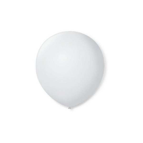 BALÃO DE FESTA LATEX 5'' 13CM - BRANCO POLAR - 50 UNIDADES - SÃO ROQUE