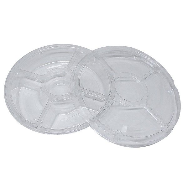 BANDEJA PETISQUEIRA PARA FONDUE 4 DIVISÕES G540 COM 5 UN GALVANOTEK