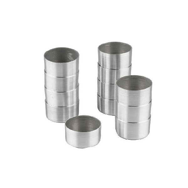 FORMA PARA PÃO DE MEL SEM BORDA Nº1 - 5,1CM X 2,4CM - ALUMÍNIO - COM 12 UNIDADES - RS PANIFICAÇÃO