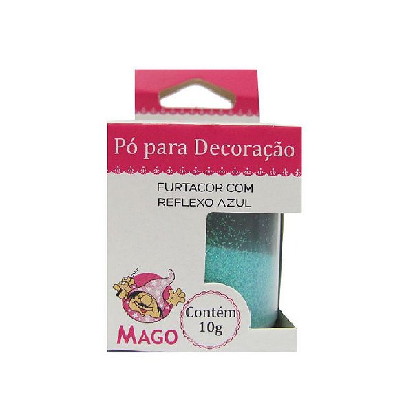 PÓ PARA DECORAÇÃO FURTACOR COM REFLEXO AZUL 10G - 01 UNIDADE - MAGO