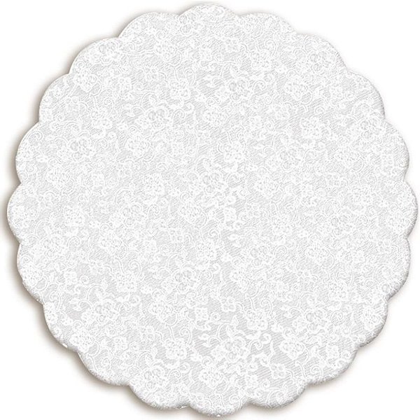 TAPETINHO PARA DOCES 7CM BRANCO RENDADO COM 100 UNIDADES - CROMUS