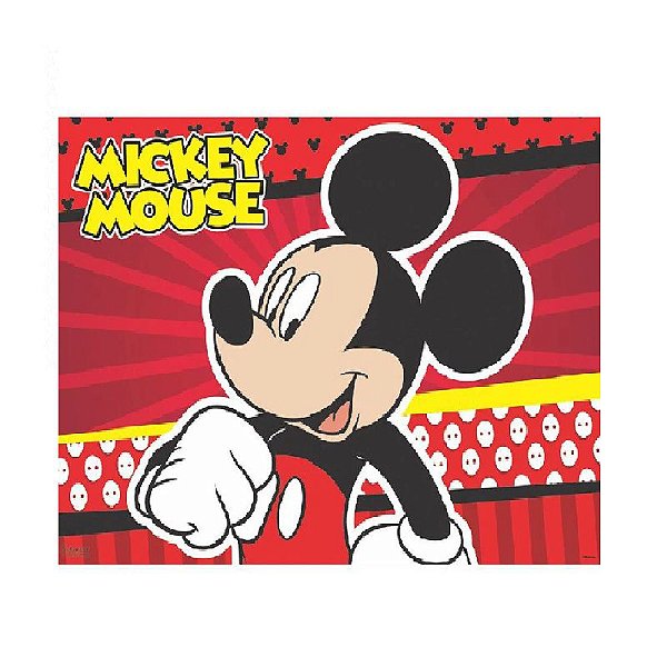 PAINEL DECORATIVO DE TNT MICKEY  REFERÊNCIA 302025 - 1,40 X 1,03 - 01 UNIDADE - PIFFER